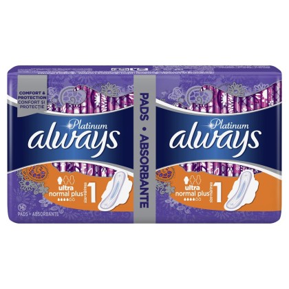 Always absorbante Platinum Normal marimea 1, 16 bucati