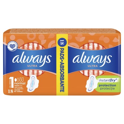 Always absorbante Ultra Normal marimea 1, 18 bucati