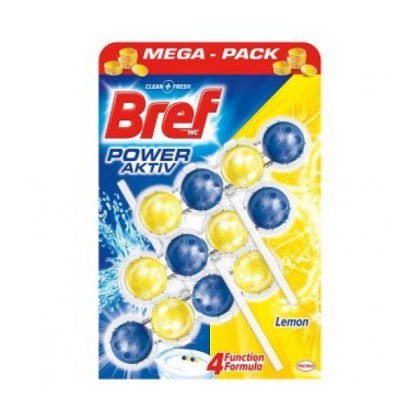 Bref odorizant toaleta Power Aktiv 3x50gr Lemon