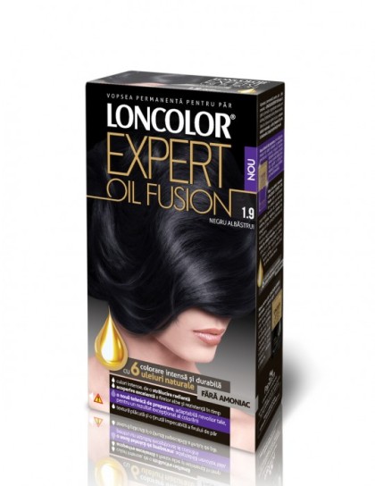 Loncolor vopsea pentru par Expert Oil Fusion 1.9 Negru albastrui