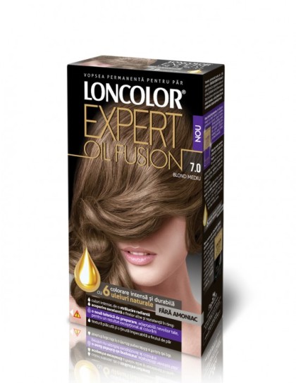 Loncolor vopsea pentru par Expert Oil Fusion 7.0 Blond mediu