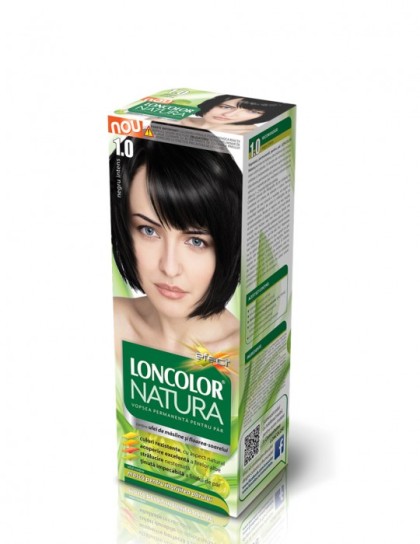 Loncolor vopsea pentru par Natura 1.0 Negru intens