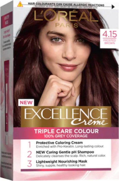 Loreal vopsea de par permanenta Excellence 4.15