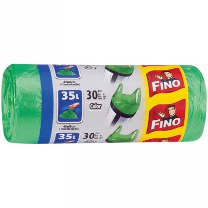 Fino saci menajeri cu maner Color 35l 30 bucati