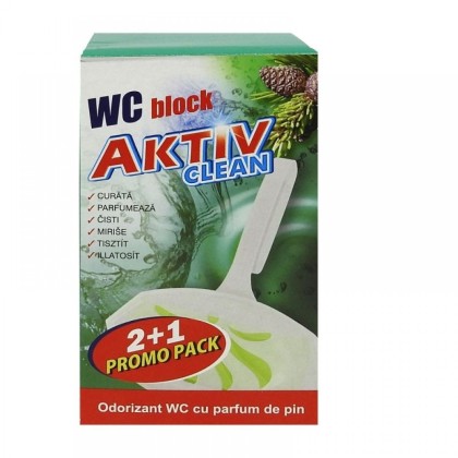 Aktiv Clean odorizant pentru toaleta pachet 3 bucati Pin