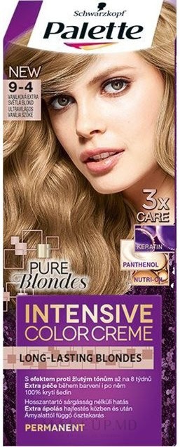 Palette vopsea de par Intensive Color Creme 9-4 Vanilla Extra Light Blonde