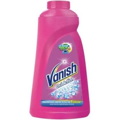 Vanish solutie pentru indepartarea petelor de pe rufe colorate OxiAction 1l Pink