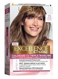 Loreal vopsea de par permanenta Excellence 7.1