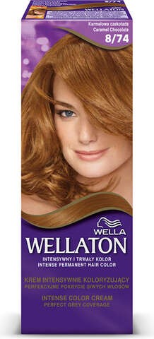 Wella vopsea de par Wellaton 8/74 Ciocolata cu caramel