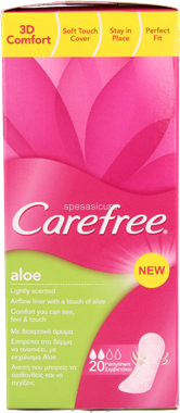 Carefree absorbante zilnice 20 bucati Aloe