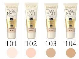 Eveline fond de ten Satin Matt 4in1 30ml 101 Ivory