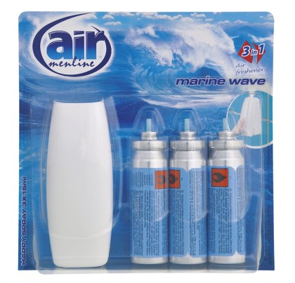 Air Menline odorizant spray pentru baie 3x15ml Marine Wave